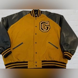 Vintage Men’s Genuine Leather and Wool Letterman’s Jacket